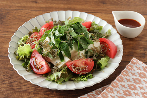 レシピ｜えごまと豆腐のサラダ